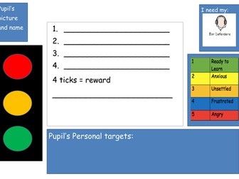 Placemat for pupils with ASD / ADHD