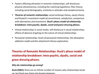 Relationships - Theories - Duck's phase model - to go with full Relationships ppt