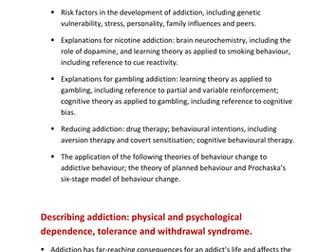 Addiction - Describing Addiction - to go with full Addiction ppt.
