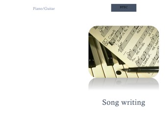 Song writing booklet
