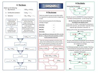 Hess Cycles Worksheet