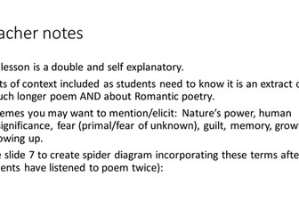 The Prelude- AQA Power and Conflict NEW GCSE 9-1