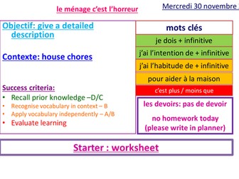 le ménage c'est l'horreur (house chores)