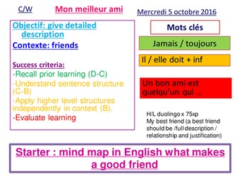 mon meilleur ami (quality of a best friend)