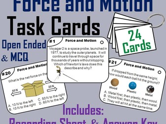 Force and Motion Task Cards