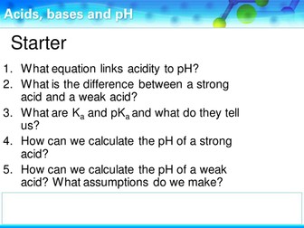 AQA A Level pH Calculation