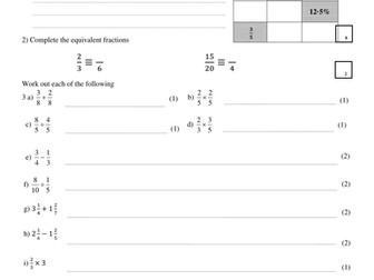 Maths Key Stage 3 Assessment or Practice Paper 4
