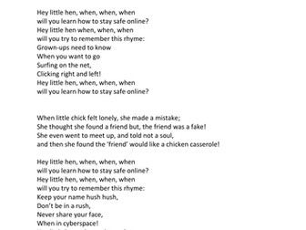 Hey Little Hen! Chicken Clicking song. KS1 online safety song.