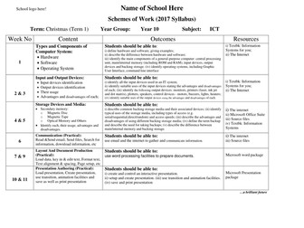 IGCSE ICT-Term 1  Yr 10 Scheme of Work