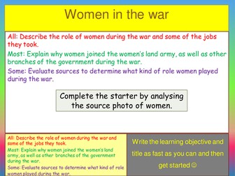 Role of British  women in WWII