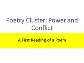 AQA GCSE Literature (8702) Poetry Cluster: Power and Conflict - updated