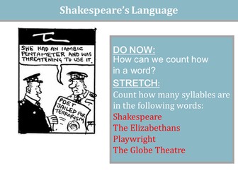An Introduction to Shakespeare - Shakespeare's Language, iambic pentameter