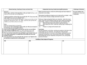 PE- dance planning  y1 and y2