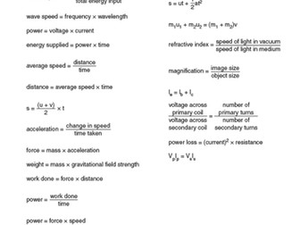 SUVAT equations for science