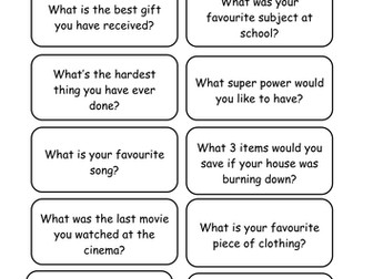 Ice Breaker questions