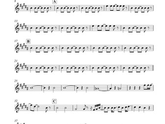 Can't stop the feeling for small band