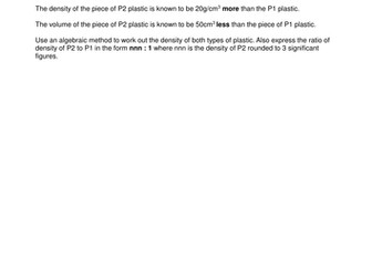 GCSE Higher exam-style quadratic problem