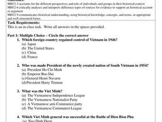 Assessment Task - Conflict in Indochina