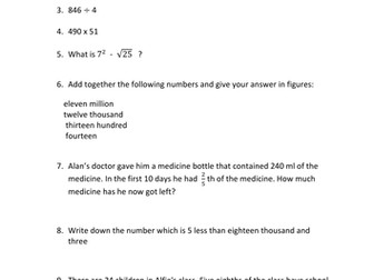 Year 4 KS2 SATS Maths 10 Plus Paper