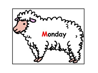 Days of the Week PDF Display for classroom