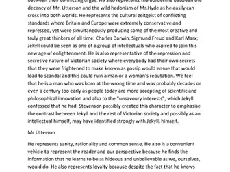 The Purpose of the Main Characters in Jekyll and Hyde