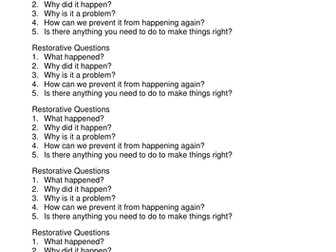 Restorative questions script