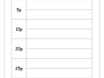 Year 1 - Differentiated Money worksheets