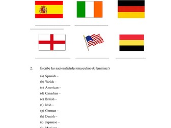 Las nacionalidades test
