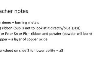 Metal Oxides and Displacement NEW AQA SCIENCE GCSE 2016 2018