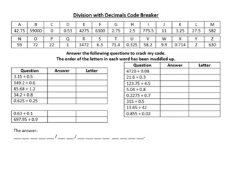 Dividing by Decimals
