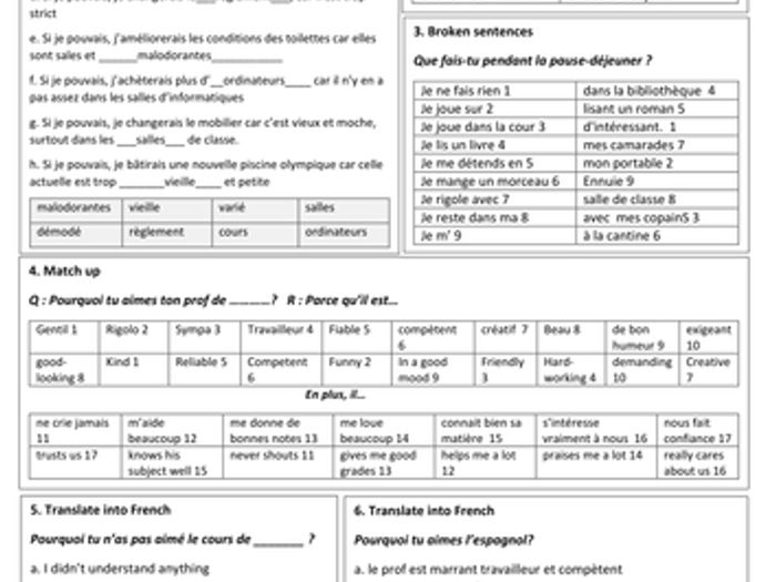 French Oral Practice For GCSE Revision | Teaching Resources