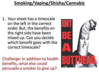 KS4 smoking vaping shisha cannabis