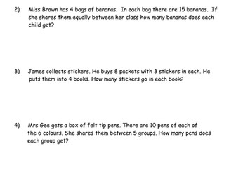 Various multistep word problems