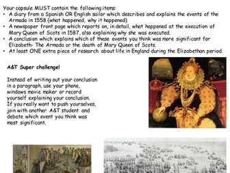 Elizabethan England Homework Challenge Project