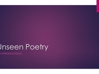 Unseen poetry essay plan