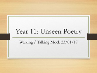 Unseen poetry question plan