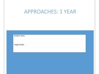 New spec A level  AQA Approaches AS