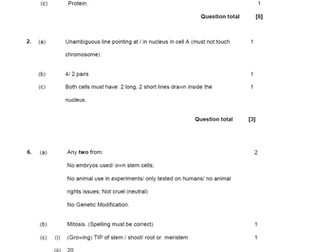 WJEC Biology 2 Examination booklet by topic