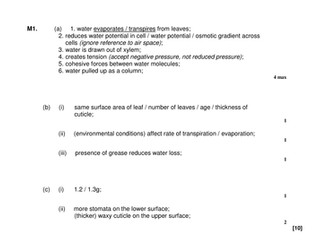 NEW AQA AS Biology 7.9 Investigating transport in plants