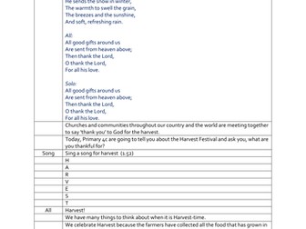 Harvest Assembly Script - Middle/Upper