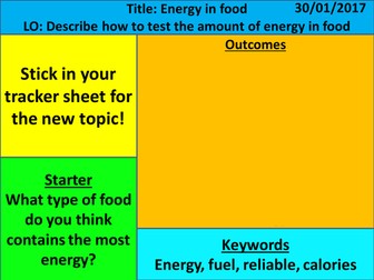 KS3 Exploring Science - Year 7 - Energy - L1 Energy in Food