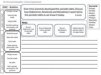 GCSE Chemistry Units 1-6 6 mark questions revision (Covers all exams boards)
