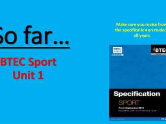 BTEC Sport Unit 1 Revision PPt