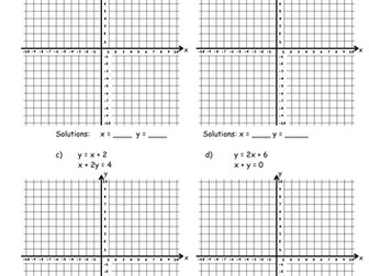 Simultaneous Equations Graphically