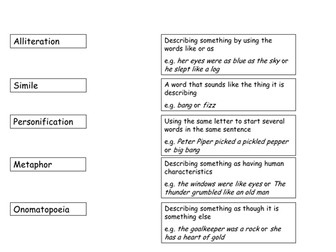 poetic features match-up