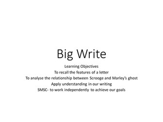 Scrooge's letter to Marley's ghost