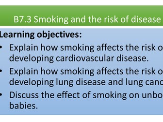 Smoking and the risk of disease - Non-communicable disease new AQA