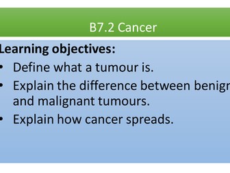 Cancer - Non-communicable disease: New AQA