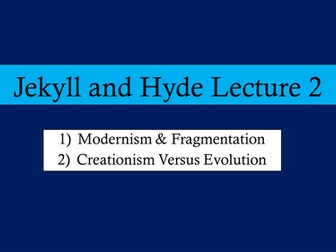 AQA English Literature Paper One Jekyll and Hyde Perceptive G7-G9 Evolution, Creationism, Modernism