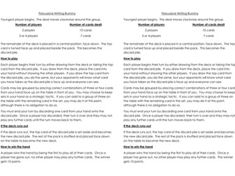 Persuasive Writing Techniques Rummy/Happy Families/Card Sort